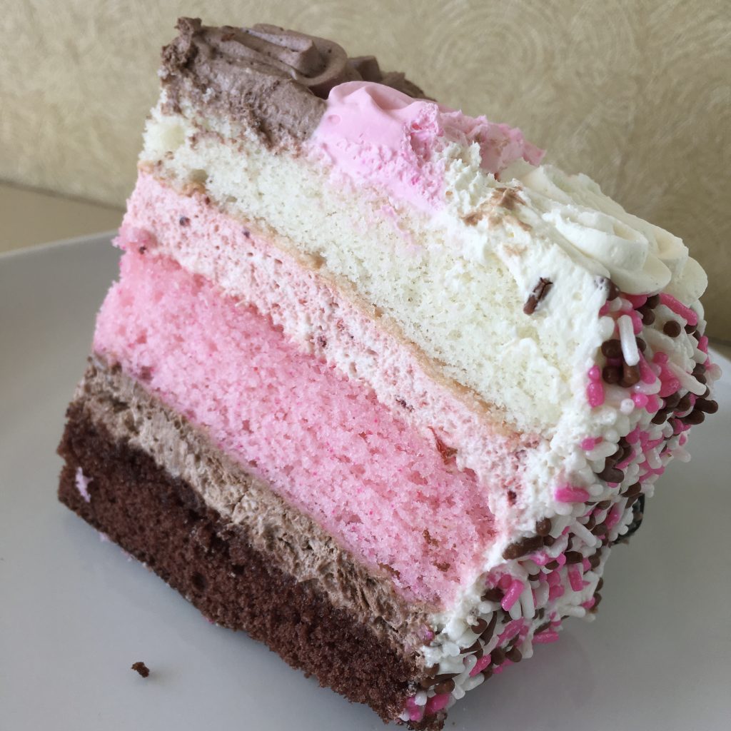 Neapolitan Cake Slice